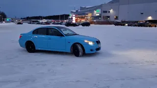 BMW 530XD E60 Playing in the snow