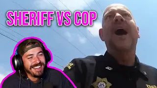 Angry Sheriff Tries to ARREST City Cop