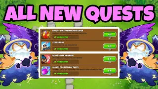 How To BEAT The 4 NEW QUESTS! (Bloons TD 6 // Update 37)