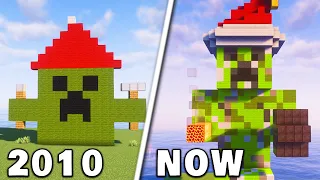 Upgrading The OLDEST Builds In Minecraft!