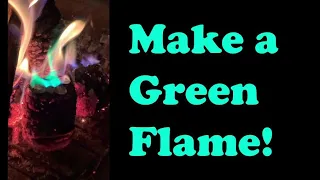 How to make a green flame in a campfire