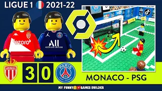 Monaco vs Paris Saint-Germain 3-0 • Ligue 1 2022 • Résumé  Monaco PSG Goals Highlights Lego Football