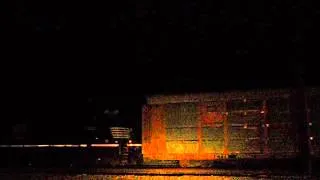 BNSF auto train under a thunderstorm