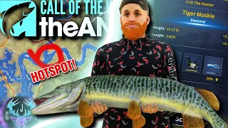 Huge DIAMOND MUSKIE Takes A Frog On The SURFACE! And MORE! | Call of the wild the angler.