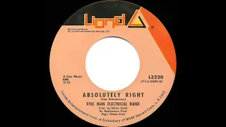 1971 HITS ARCHIVE: Absolutely Right - Five Man Electrical Band (stereo 45)