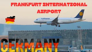 LUFTHANSA AIRPLANE  Landing At Frankfurt International Airport 🇩🇪