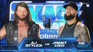 FULL MATCH: Aj Styles vs Jimmy Uso (1/2) | WWE SmackDown 09/08/23