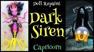 Making DARK SIREN / CAPRICORN DOLL / Monster High Repaint by Poppen Atelier #art