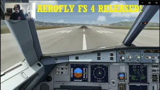 Aerofly FS 4 Released!! First Flight - EasyJet A320 KSFO KLAX Cold/Dark Full Flight with Menus