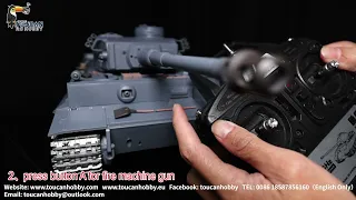 For Henglong RC tank , How to operate machine gun, volume and BB shooting.