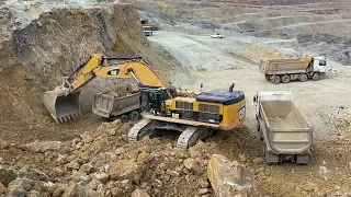 Caterpillar 390D Excavator Loading Trucks - Pyramis Ate