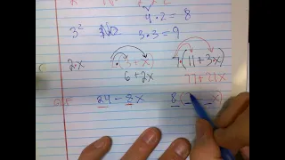 EOY whole 6th grade VIDEO #8 of 16 MATH order of operations PEMDAs distributive property & factoring