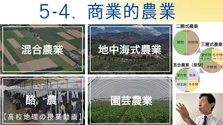 【高校地理】5-4. 商業的農業（混合農業、地中海式農業など） | 5. 世界の農林水産業【解説動画】