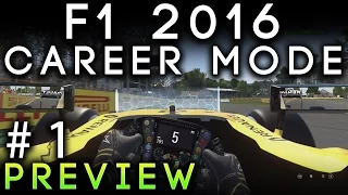 F1 2016 Gameplay | Career Mode Part 1: Team Choice & Friday Practice! (Preview)