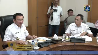 24 Agst 2016 Gub Basuki T. Purnama Rapat Penataan Pegawai Non PNS Pada SKPD/UKPD