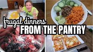 COOK WITH ME ON A BUDGET | WHAT'S FOR DINNER PANTRY CHALLENGE | VLOGUST #18