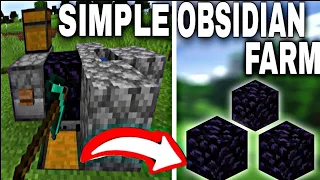 Minecraft 1.19 : Simple {Obsidian Farm} | Tutorial In Bedrock (MCPE/Xbox/PS4/Switch/Windows10)