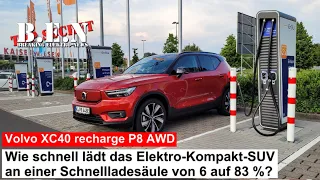 Volvo XC40 Ladekurve. Wie schnell lädt das ELEKTRO-LUXUS-Kompakt-SUV von 6 auf 80 Prozent?