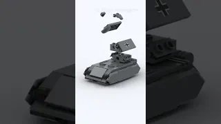 LEGO MOC ww2:  Panzer VIII Maus German Tank World War 2 Building Animation #shorts #legomoc #afol