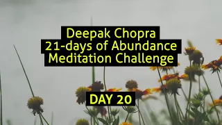 Day 20 I Deepak Chopra 21-days of Abundance Meditation Challenge