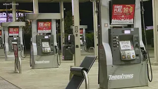 How is the Colonial Pipeline cyberattack affecting gas stations in Kentucky, Indiana?