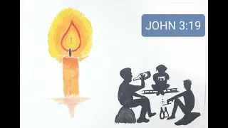 John 3:19 | People loved darkness rather than light |  - simple art #5