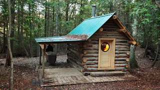 1-Year Building a Cozy Log Cabin in the Woods! (Start-to-Finish ASMR)