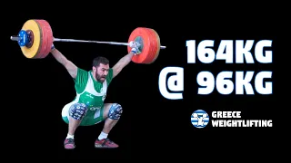 IAKOVIDIS Theodoros (96kg, GRE) 164lg Snatch (NR) - 2019 National Weightlifting Championship