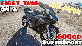 FIRST RIDE ON A 600cc SUPERSPORT | MOTOVLOG | CBR600RR | REVIEW