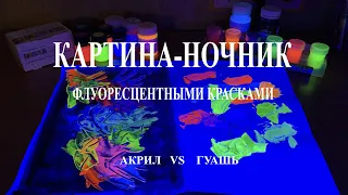 Как рисовать флуоресцентными красками