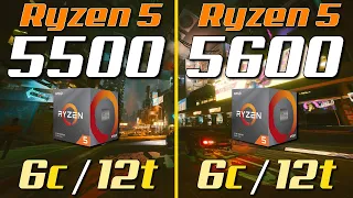 Ryzen 5 5500 vs. Ryzen 5 5600 - Gaming Test