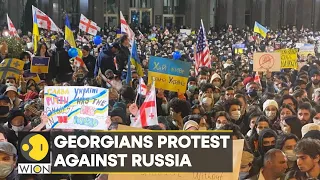 Georgians calling for an end to Russia's invasion of Ukraine, hold protest in solidarity | WION