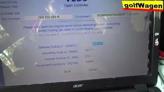 VW Golf 5 BLS how to correciton speedometer with VCDS-VAG