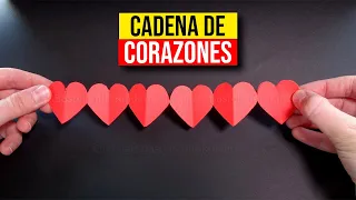 ❤ Guirnalda de corazones de papel ❤ DIY Regalos para novio ❤ Cadena de corazones | HaunterMake