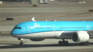 KLM 787 Dreamliner taxi and takeoff in Las Vegas