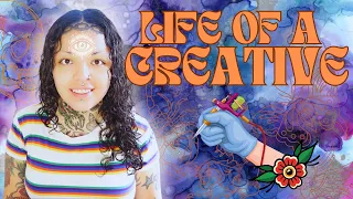 Life of a Creative | Knee Tattoo, Freehand, Sacred Heart & DIY Show