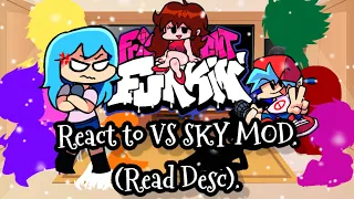 FNF React to VS SKY MOD||FRIDAY NIGHT FUNKIN'||ElenaYT.