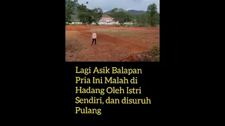 Viral !! Lagi asyik balapan dihadang istri sambil bawa ranting