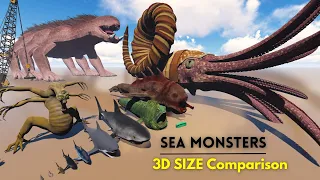 Ultimate 50+ Sea Monsters 3D Size Comparison 2024: Bloop VS El Gran Maja 🐉🐲⚓🦖