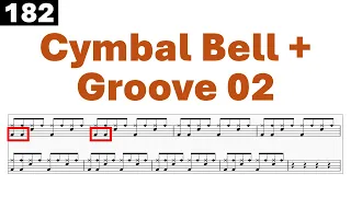 Drum Lesson 182 - Cymbal Bell and Groove 02 (Aula de Bateria - Cúpula do Ride e Groove 02)