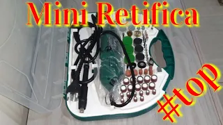 Micro Mini Retifica Furadeira Lixadeira Maleta 212 Peças (unboxing)