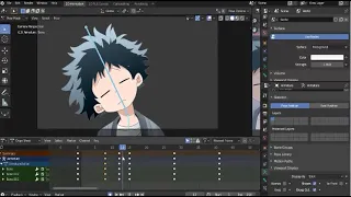 How to make deku 2d animation in blender 2.81