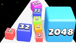 2048 SNAKE CUBE - Level Up Number Blocks (Max Level)