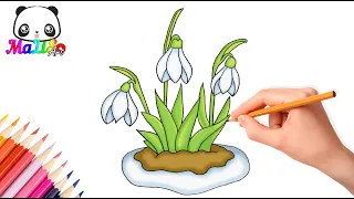 Як намалювати підсніжники весняні квіти | Малюємо проліски | How to draw snowdrops