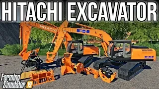 NEW MODS FS19! Hitachi Excavator + New Crops & Factories! (13 Mods) | Farming Simulator 19