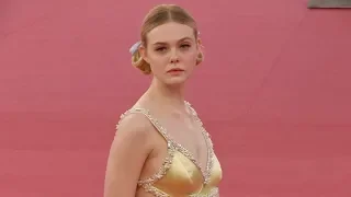 Elle Fanning on the Galveston red carpet at the 2018 Deauville film festival