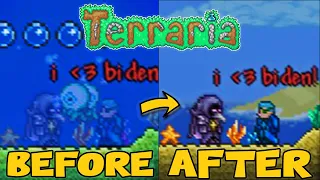 terraria but we drained the entire ocean (bad idea)