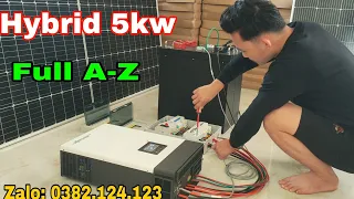 Cấu hình chi tiết và hướng dẫn đấu nối từ A-Z hệ thống điện mặt trời Hybrid Luxpower về Khánh Hòa