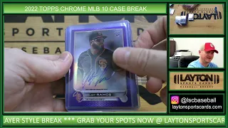 HIT RECAP FOR 10X CASE BREAK! 2022 Topps Chrome Baseball Hobby & Jumbo