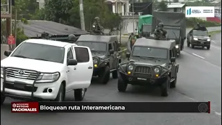 Pobladores de Santa Catarina Ixtahuacan y Nahualá bloquean paso por ruta interamericana
